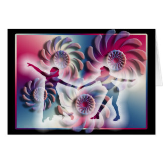 Magiskt ögonblick av dansen hälsningskort