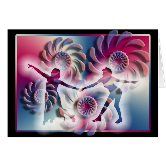 Magiskt ögonblick av dansen hälsningskort (Framsidan Horizontal)