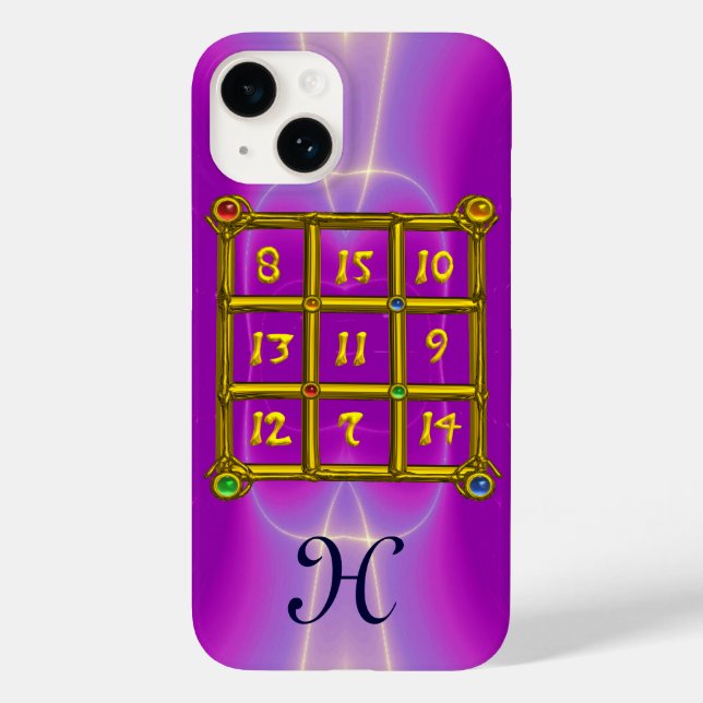 MAGISKT QUARE 33 MONOGRAM Rosa Fuchsia, Lila (Baksida)