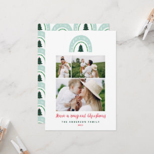 Magiskt regnbåge modern söt 3-foto jul