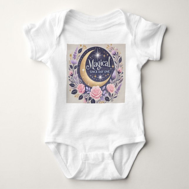 Magiskt sedan första dagen - Celestial Baby design T Shirt (Framsida)
