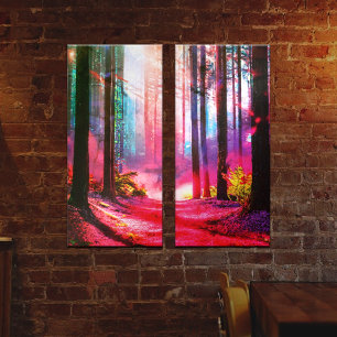 Magiskt skogsomgivning canvastryck