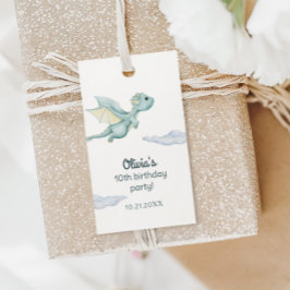 Magiskt Slott Söta Drakar Barnkalas Presentetikett