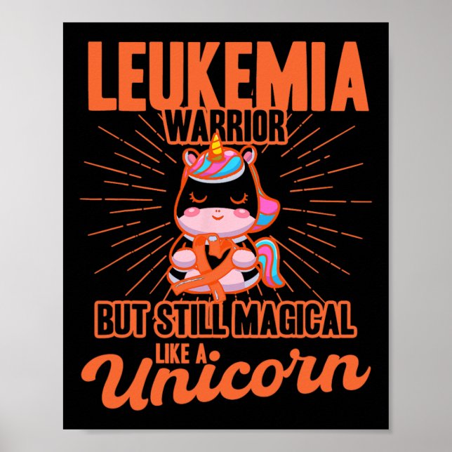 Magiskt som en medvetenhet om Unicorn Leukemia Poster (Framsidan)