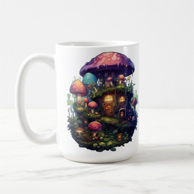 Magiskt svamphus kaffemugg (Vänster)