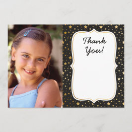 Magiskt tematiskt födelsedags tackkort med foto tack kort