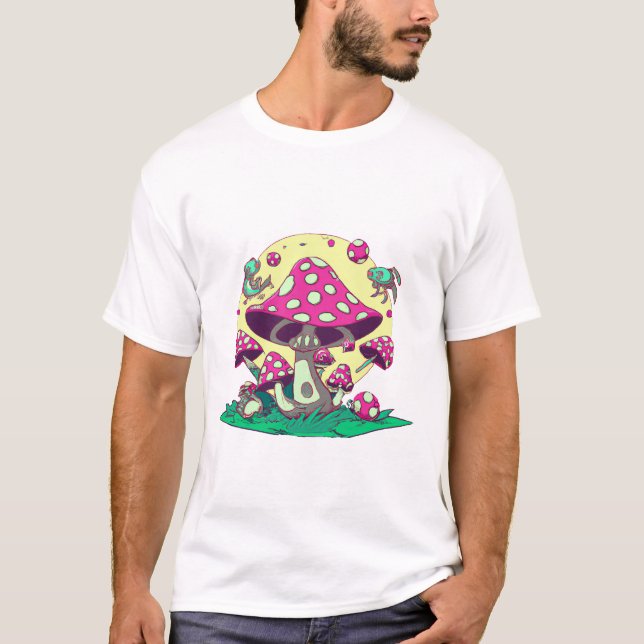 Magiskt tillverkat - Mushroom Chill Resa T Shirt (Framsida)