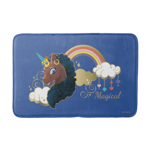 Magiskt Unicorn Rainbow & Clouds Design Badrumsmatta