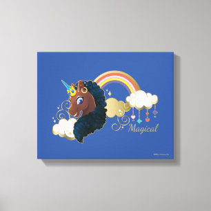 Magiskt Unicorn Rainbow & Clouds Design Canvastryck