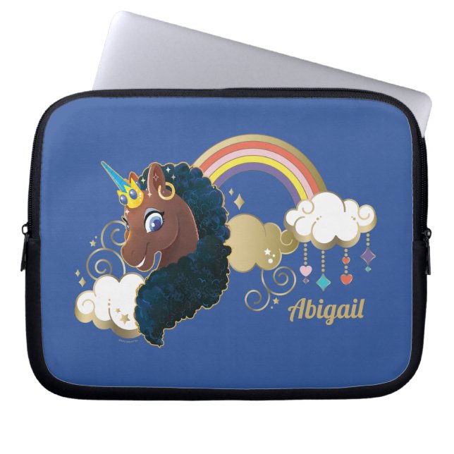Magiskt Unicorn Rainbow & Clouds Design Laptop Fodral (Framsidan)