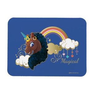 Magiskt Unicorn Rainbow & Clouds Design Magnet