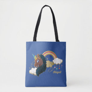 Magiskt Unicorn Rainbow & Clouds Design Tygkasse