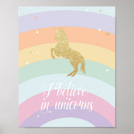 MAGISKT UNICORN RAINBOW-POSTER POSTER
