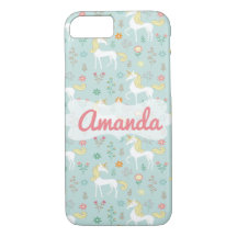 Magiskt Unicornmönster, blått