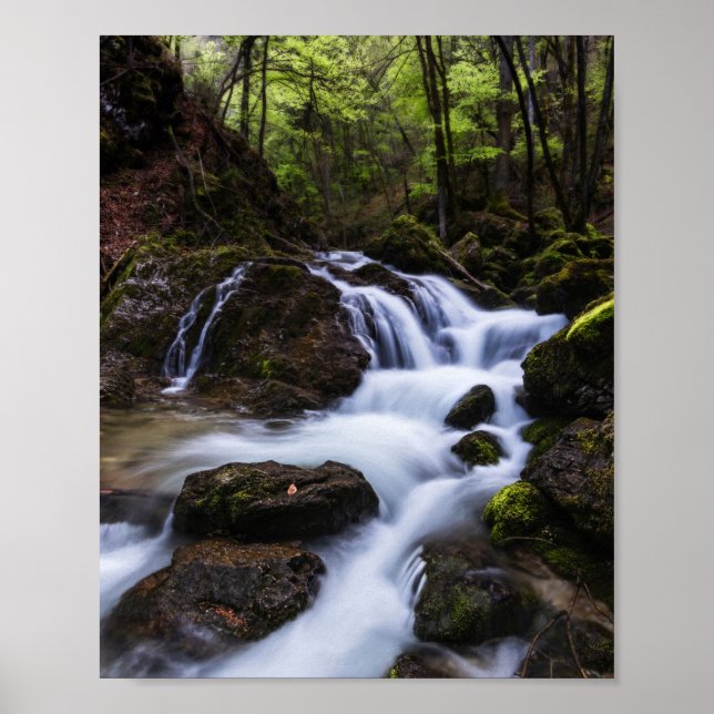 Magiskt vattenfall i gorge helvetet poster (Framsidan)