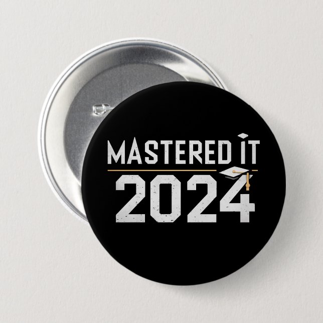 Magisterexamen Bemästrade Det 2024 Masterexamen  Knapp (Framsida & baksida)