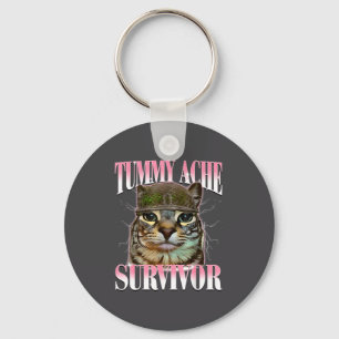 Magkänsla Överlevande Katt Meme Roligt Talesätt Ka Nyckelring