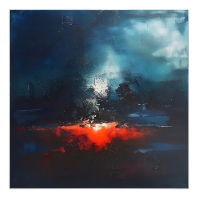 Magma Abstrakt Art Fototryck (Framsidan)