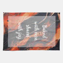 Magma Bloom Kitchen Towels