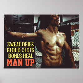 Magmotiverande gym för buken poster
