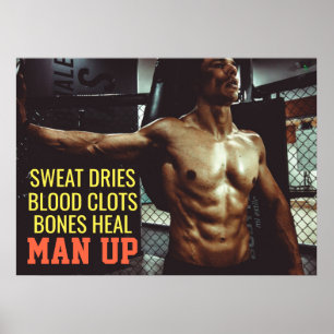 Magmotiverande gym för buken poster