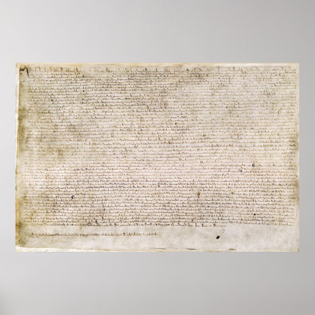 Magna Carta från 1215 års stadga om friheter Poster (Framsidan)