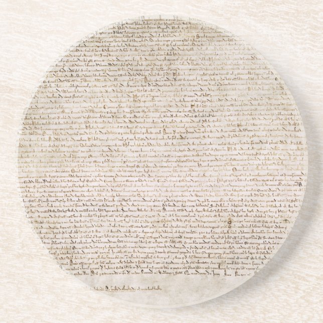 Magna Carta från 1215 års stadga om friheter Underlägg (Framsidan)