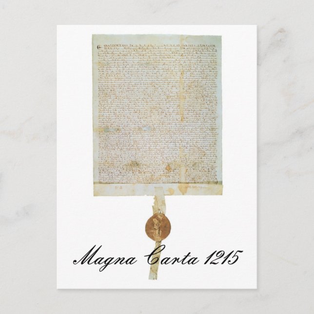 Magna Carta Libertatum - 1215 Vykort (Framsida)