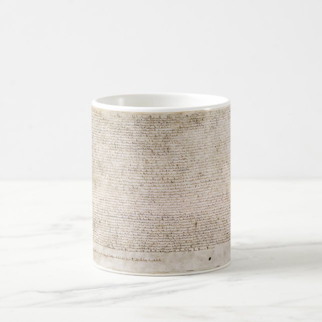 Magnaen Carta av charter 1215 av frihetar Kaffemugg (Center)