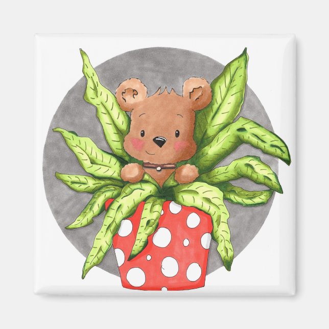 Magneet vierkant, studio de vrolijke tekening magnet (Framsidan)