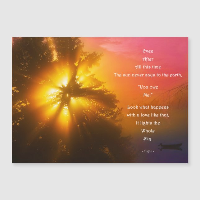 Magneetkaart met Hafiz - Even after all this time (Framsida)