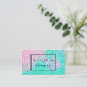 Magnesidescent holografisk bild av Glitter Visitkort