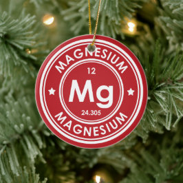 Magnesium Inslag Red Ceramic Ornament