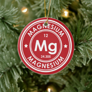 Magnesium Inslag Red Ceramic Ornament