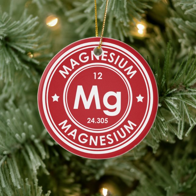 Magnesium Inslag Red Ceramic Ornament (Träd)