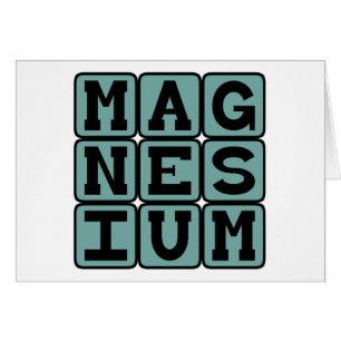 Magnesium, kemisk Inslag Hälsningskort