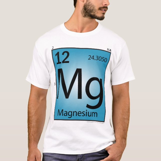 Magnesium (Mg)inslagT-tröja - bekläda endast Tee Shirt (Framsida)