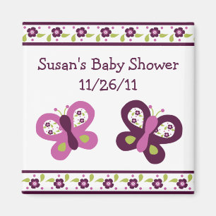 Magnet #2 för baby shower för sockerplommonfjär