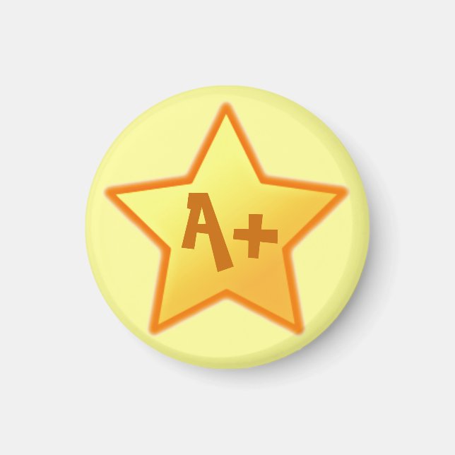 Magnet: A+ Star Motivational Magnet (Framsidan)