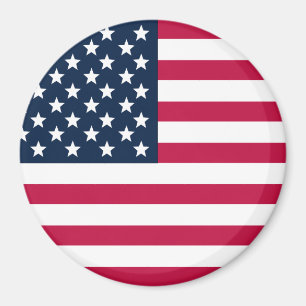 Magnet American Flagga Round