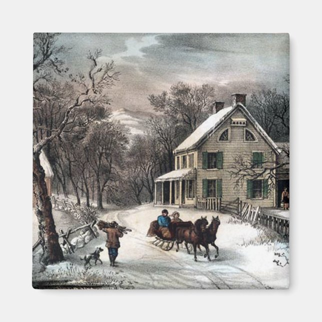 Magnet - American Homestead Winter (Framsidan)