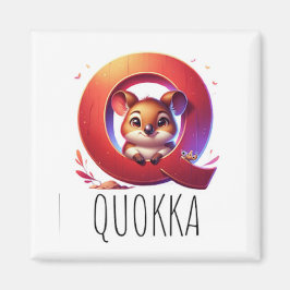 Magnet Animaux Rigolos Lettre Q