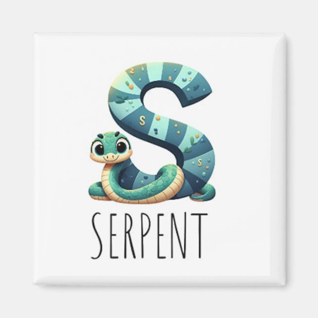 Magnet Animaux Rigolos Lettre S (Framsidan)