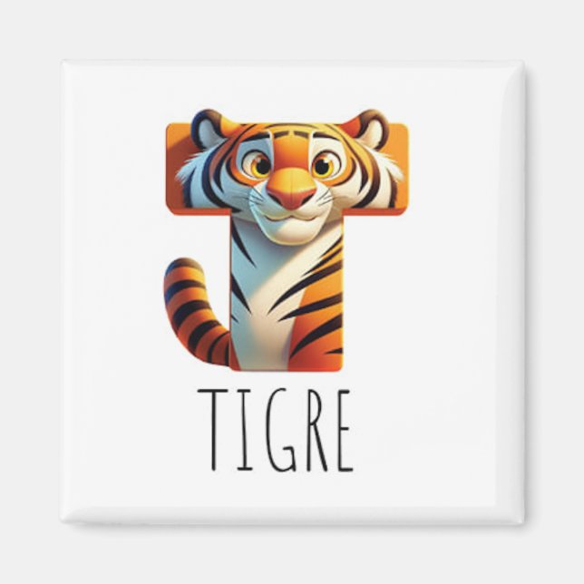 Magnet Animaux Rigolos Lettre T (Framsidan)