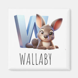 Magnet Animaux Rigolos Lettre W