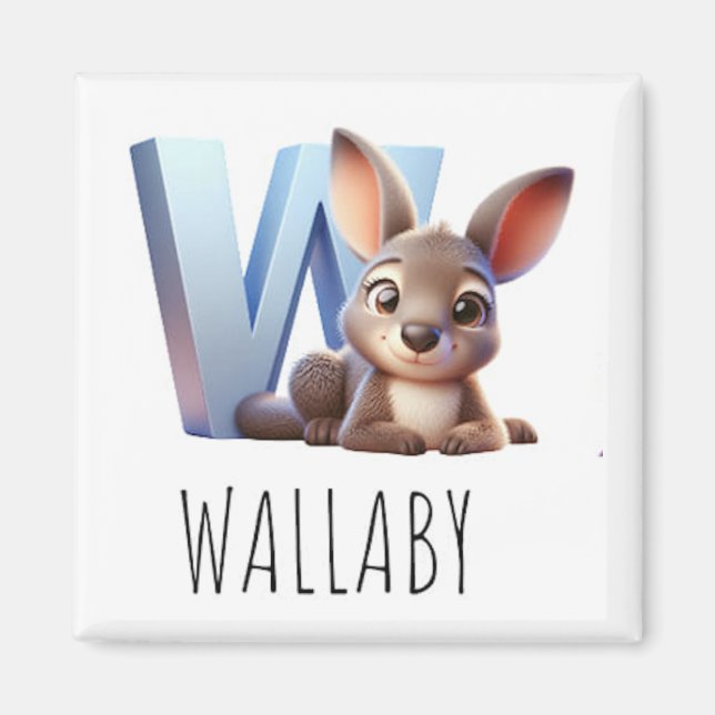 Magnet Animaux Rigolos Lettre W (Framsidan)