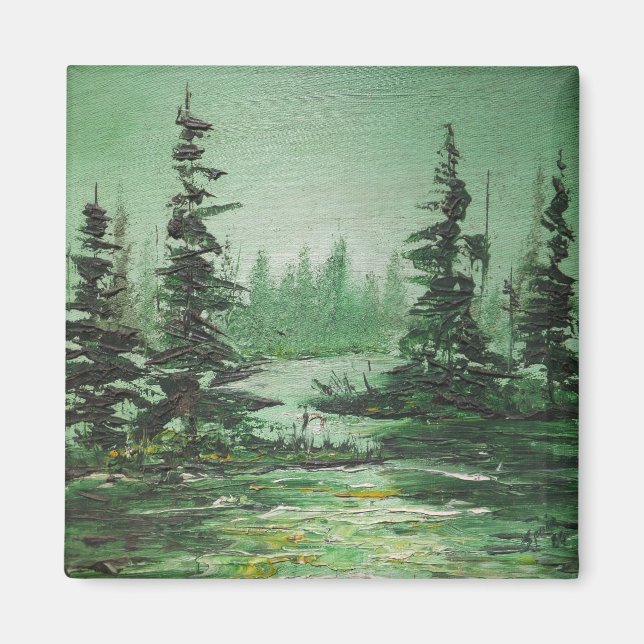 Magnet Ann Hayes Painting Grönt Forest (Framsidan)
