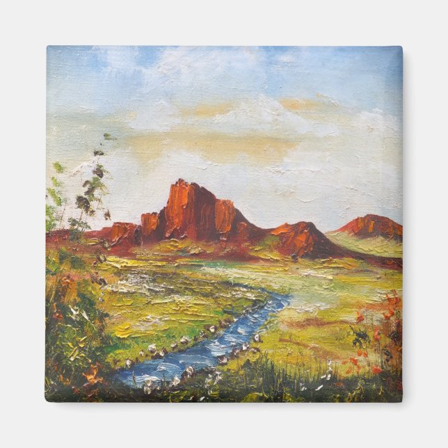 Magnet Ann Hayes Painting Red Sten Canyan (Framsidan)