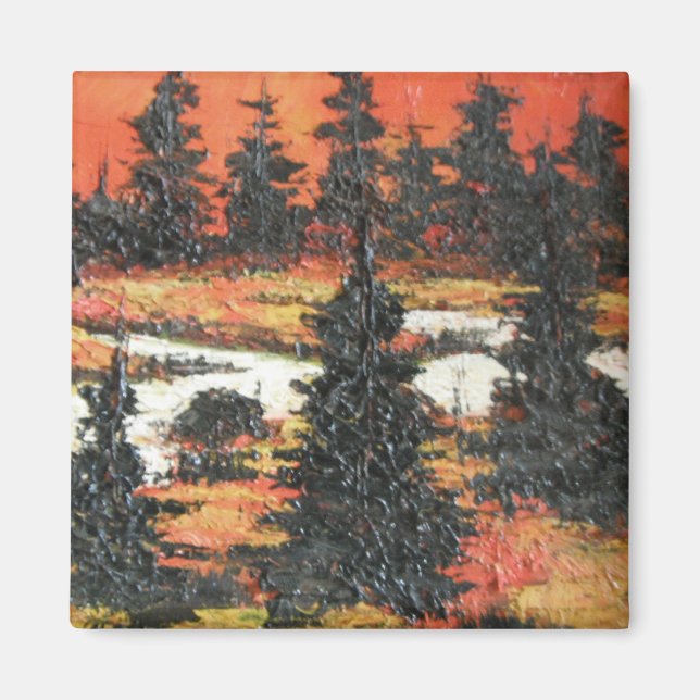 Magnet Ann Hayes Painting Träd Delight (Framsidan)