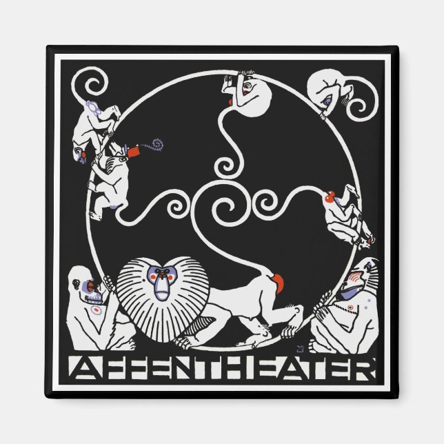 Magnet: Art nouveau - Cabaret Fledermaus Magnet (Framsidan)